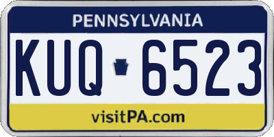 PA license plate KUQ6523