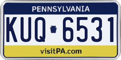 PA license plate KUQ6531