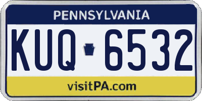 PA license plate KUQ6532