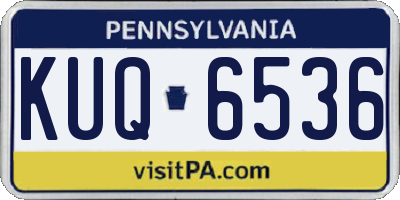 PA license plate KUQ6536