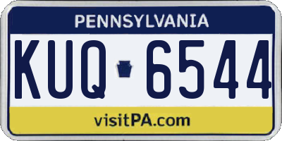 PA license plate KUQ6544