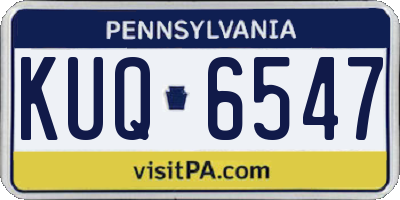 PA license plate KUQ6547