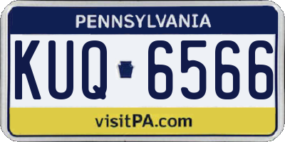 PA license plate KUQ6566