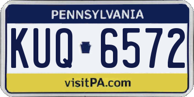 PA license plate KUQ6572