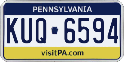PA license plate KUQ6594