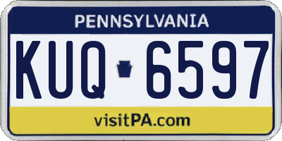 PA license plate KUQ6597