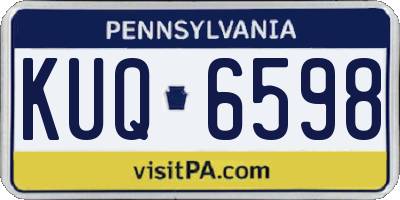 PA license plate KUQ6598