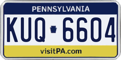 PA license plate KUQ6604