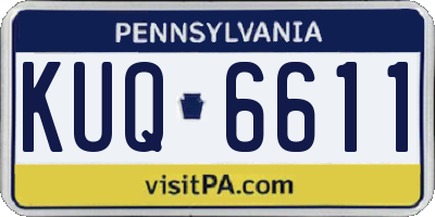 PA license plate KUQ6611