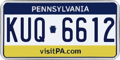 PA license plate KUQ6612