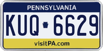 PA license plate KUQ6629