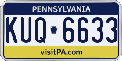 PA license plate KUQ6633