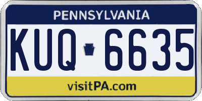 PA license plate KUQ6635