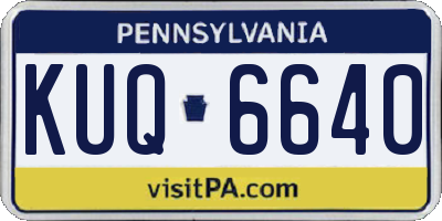 PA license plate KUQ6640
