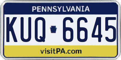 PA license plate KUQ6645