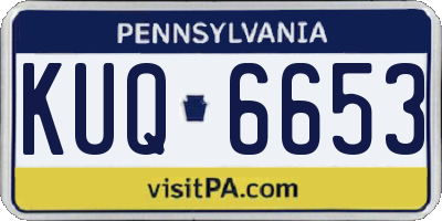 PA license plate KUQ6653