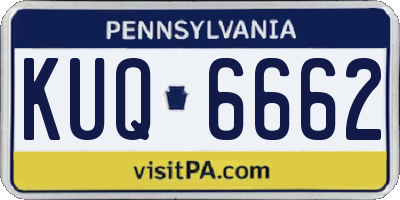 PA license plate KUQ6662