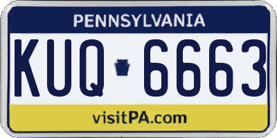PA license plate KUQ6663