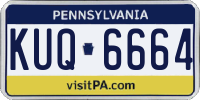 PA license plate KUQ6664