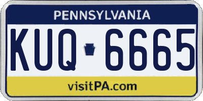 PA license plate KUQ6665