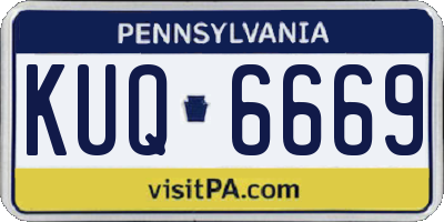 PA license plate KUQ6669
