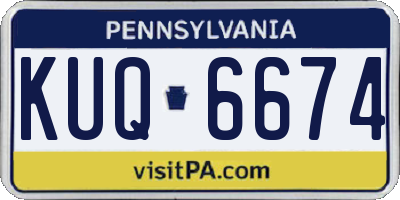 PA license plate KUQ6674
