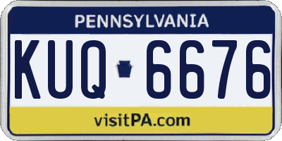 PA license plate KUQ6676