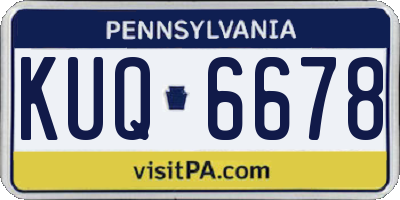 PA license plate KUQ6678