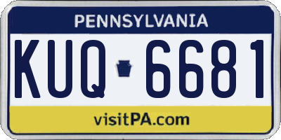 PA license plate KUQ6681