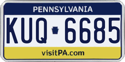 PA license plate KUQ6685