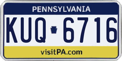 PA license plate KUQ6716