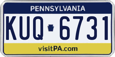 PA license plate KUQ6731