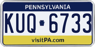 PA license plate KUQ6733