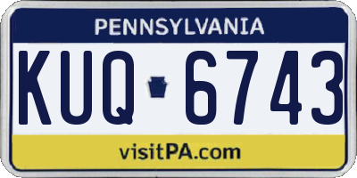 PA license plate KUQ6743