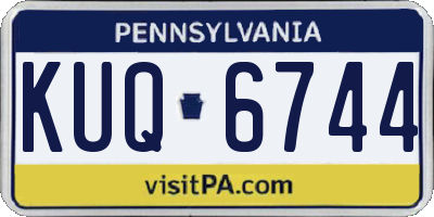 PA license plate KUQ6744