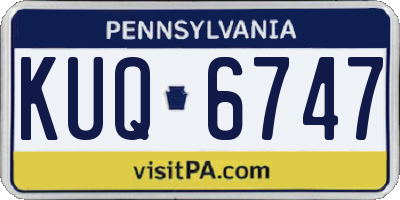 PA license plate KUQ6747