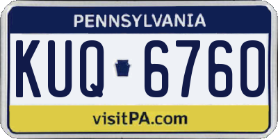 PA license plate KUQ6760