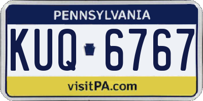 PA license plate KUQ6767