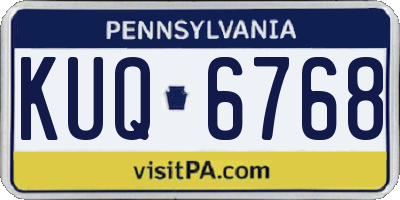 PA license plate KUQ6768