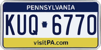 PA license plate KUQ6770