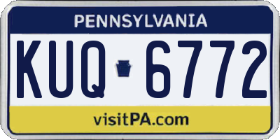 PA license plate KUQ6772