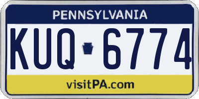 PA license plate KUQ6774