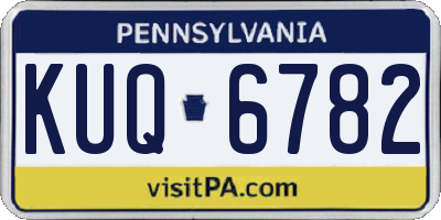 PA license plate KUQ6782