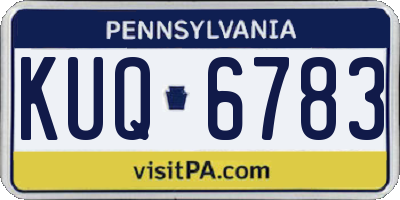 PA license plate KUQ6783