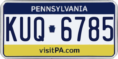 PA license plate KUQ6785