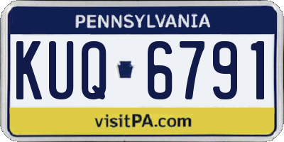 PA license plate KUQ6791