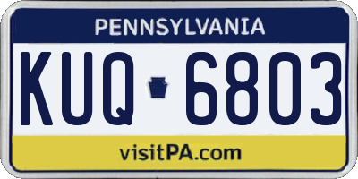 PA license plate KUQ6803