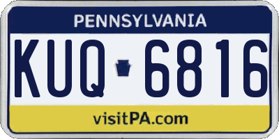 PA license plate KUQ6816