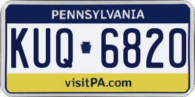 PA license plate KUQ6820