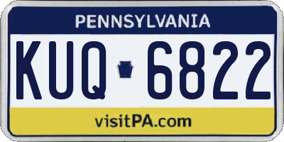PA license plate KUQ6822